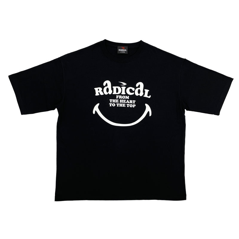 RADICAL Smile BIGコットンTシャツ＜ブラック×ホワイト＞