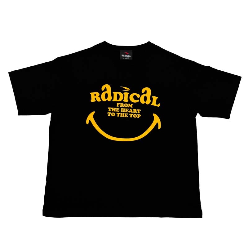 RADICAL Smile BIGコットンTシャツ＜ブラック×オレンジ＞