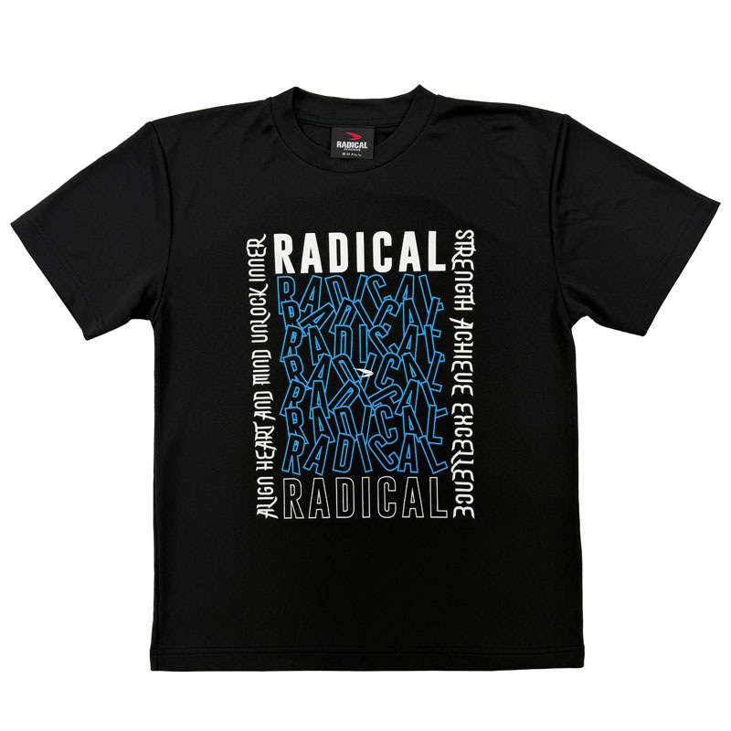 RFブロックドライTシャツ＜ブラック×ブルー＞