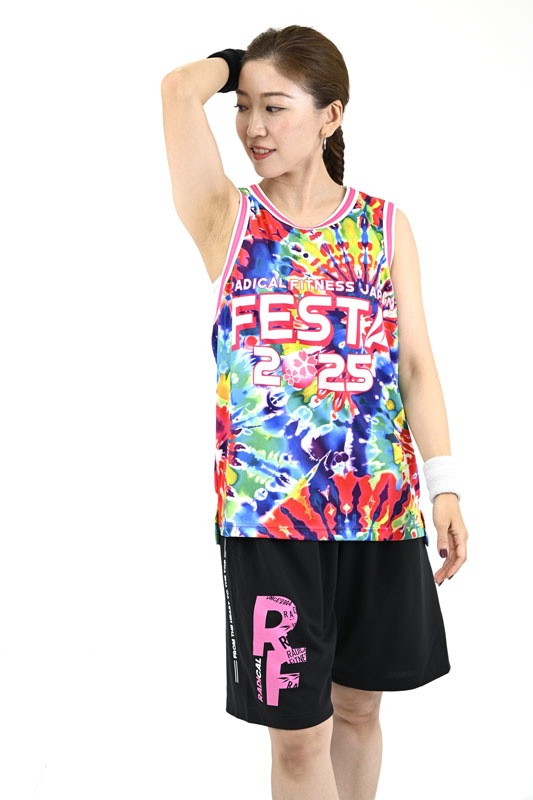 FESTA2025ベーシックハーフパンツ<ブラック×ピンク>