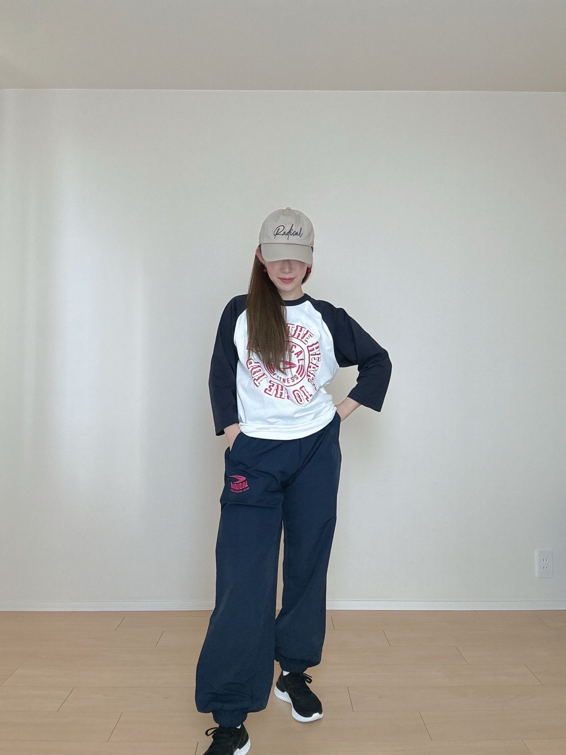 ナイロンパンツ+CALLY＜ネイビー＞