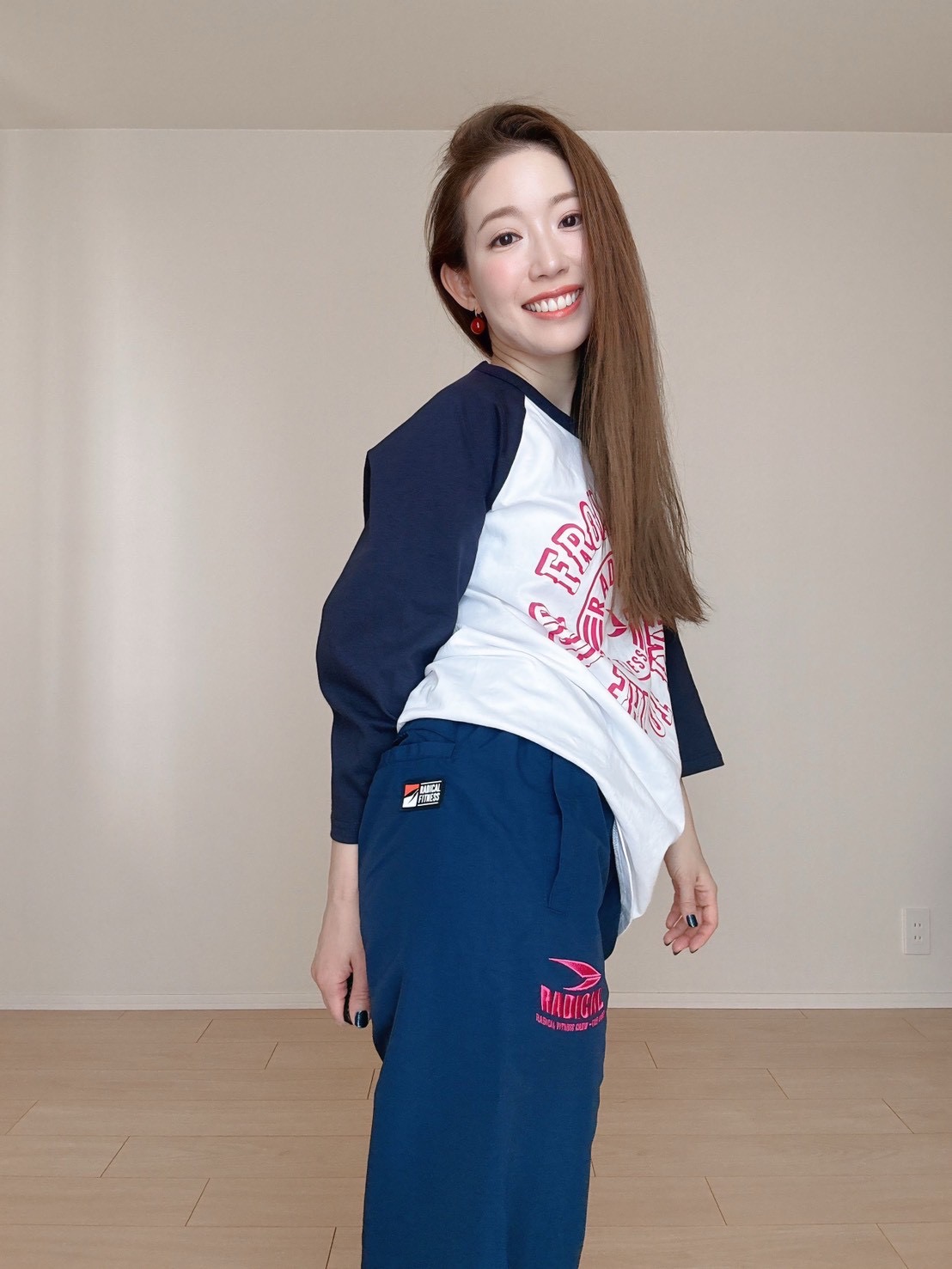 ナイロンパンツ+CALLY＜ネイビー＞