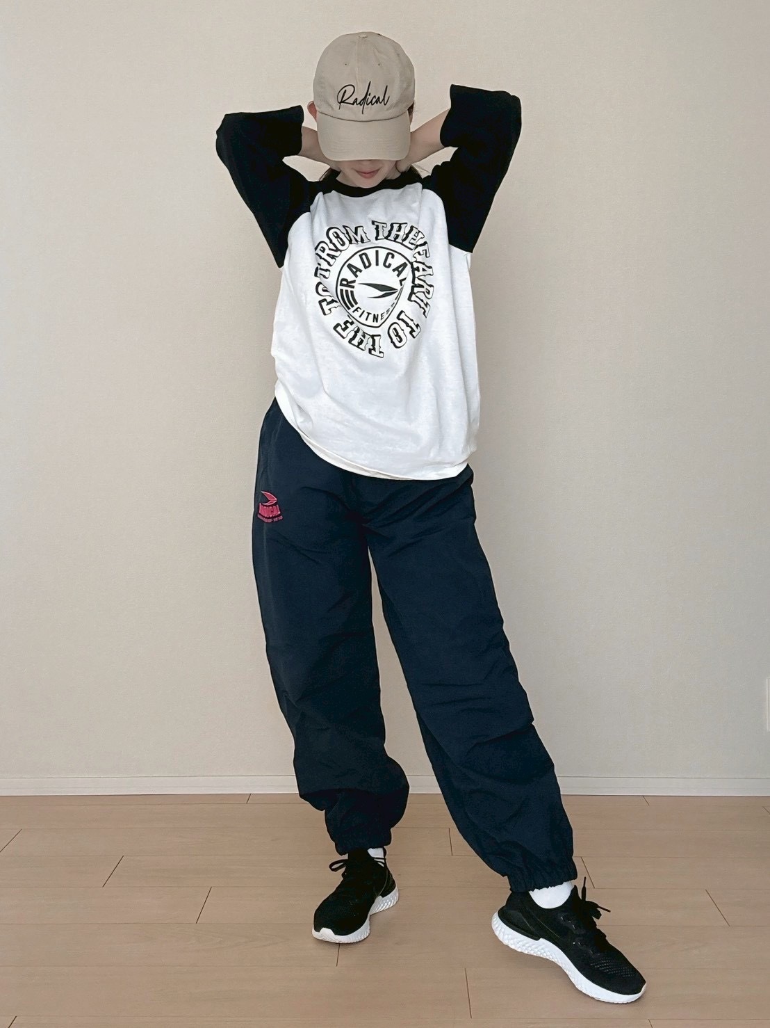 ナイロンパンツ+CALLY＜ネイビー＞