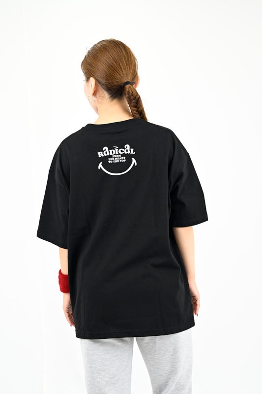 RADICAL Smile BIGコットンTシャツ＜ブラック×ホワイト＞