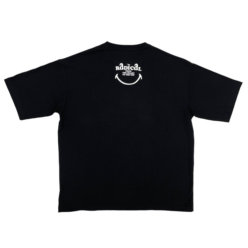 RADICAL Smile BIGコットンTシャツ＜ブラック×ホワイト＞