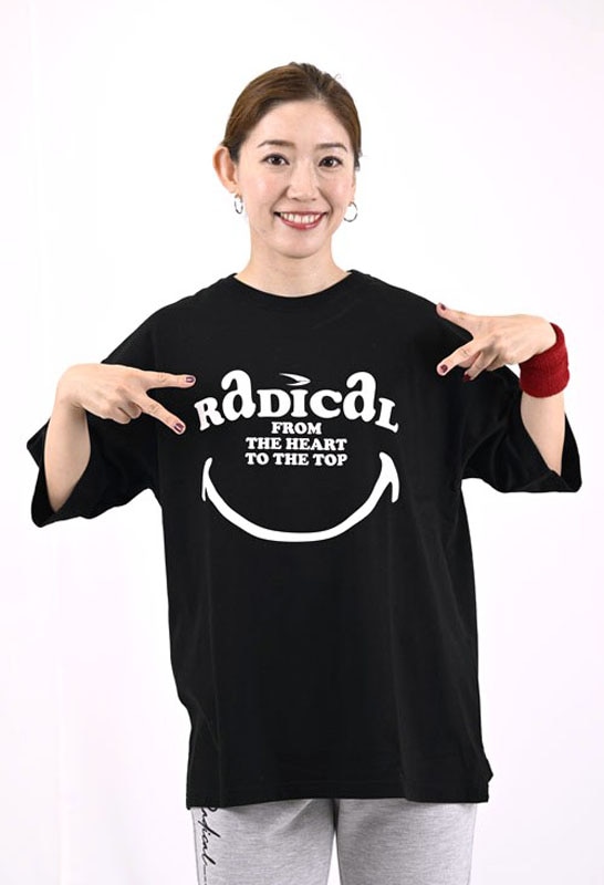 RADICAL Smile BIGコットンTシャツ＜ブラック×ホワイト＞