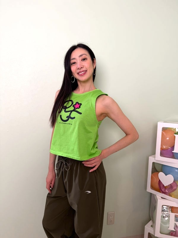 クロップドタンク＜グリーン＞