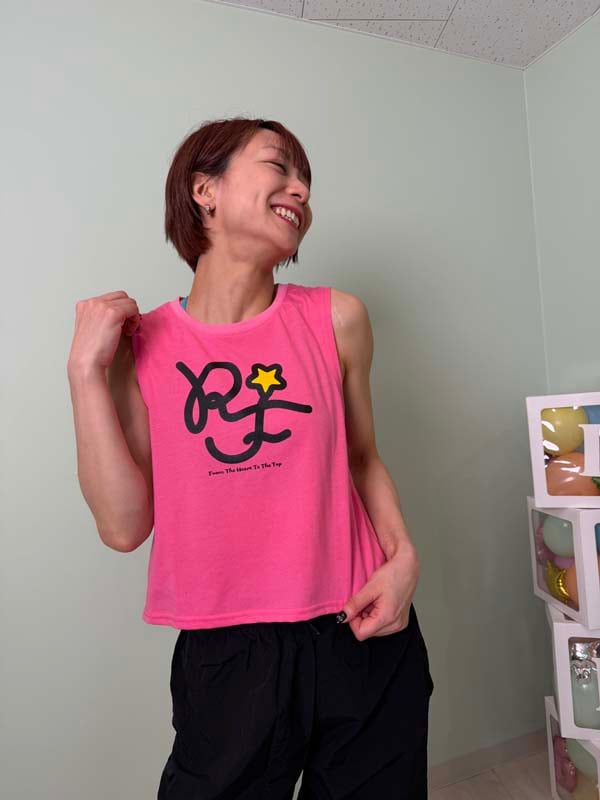 クロップドタンク＜ピンク＞