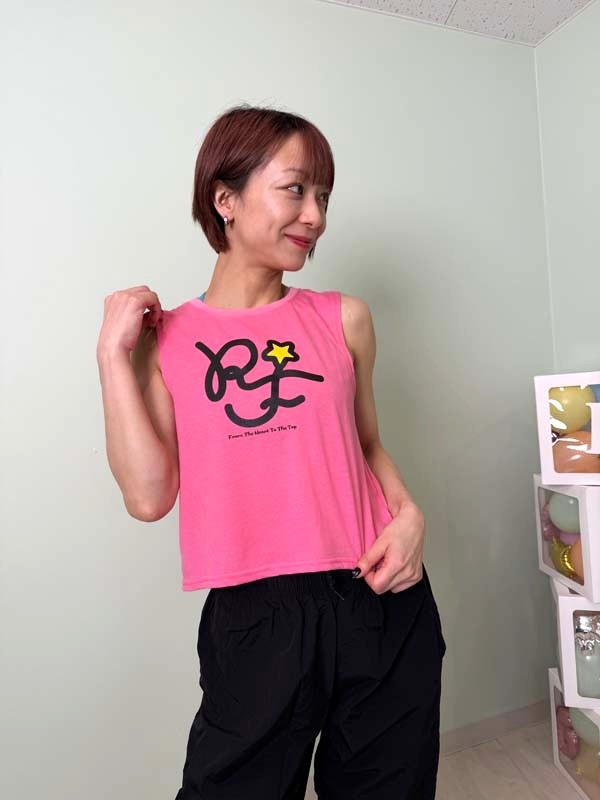 クロップドタンク＜ピンク＞