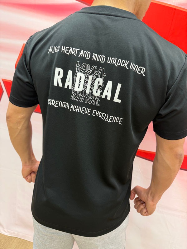 RFブロックドライTシャツ＜ブラック×ブルー＞