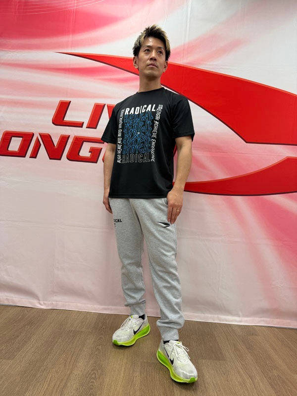 RFブロックドライTシャツ＜ブラック×ブルー＞