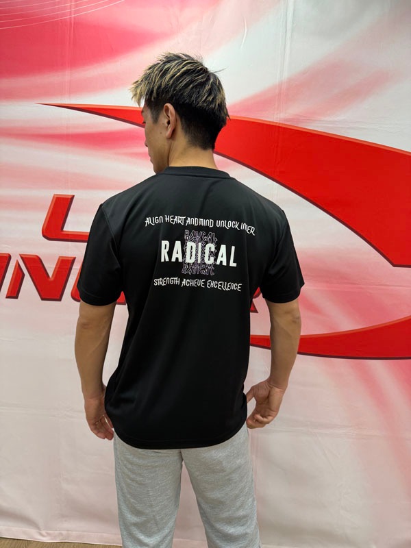 RFブロックドライTシャツ＜ブラック×ブルー＞