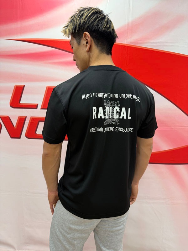 RFブロックドライTシャツ＜ブラック×ブルー＞
