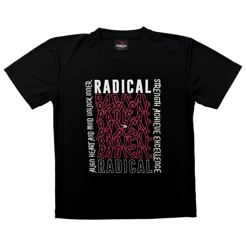 RFブロックドライTシャツ＜ブラック×ピンク＞