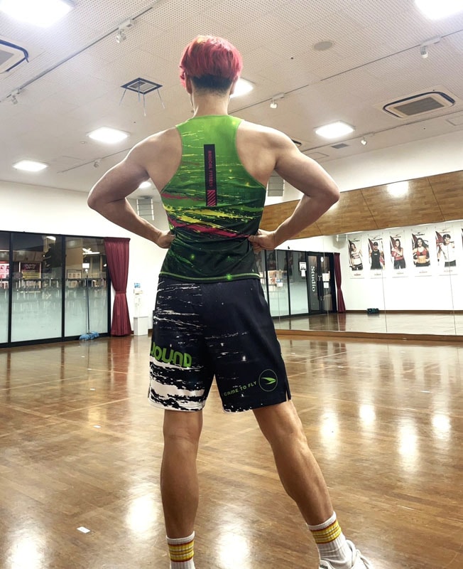 UBOUNDショートパンツ＜ブラック×グリーン＞