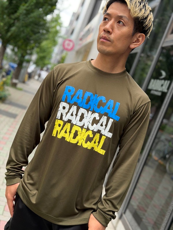 3RADICAL ドライ ロングスリーブTシャツ<オリーブ>
