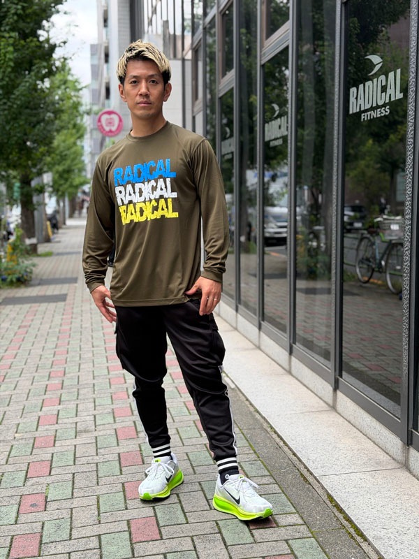 3RADICAL ドライ ロングスリーブTシャツ<オリーブ>