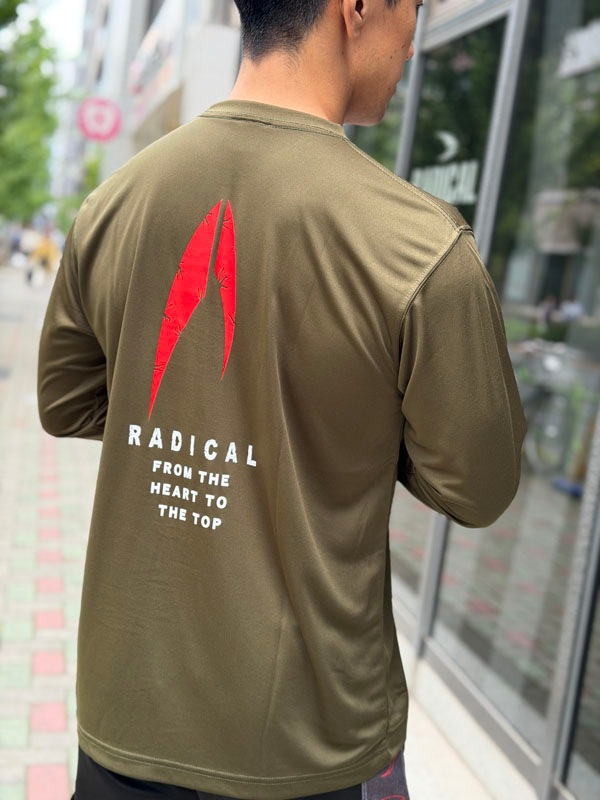 3RADICAL ドライ ロングスリーブTシャツ<オリーブ>