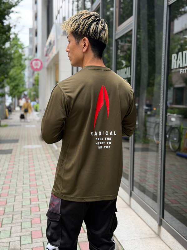 3RADICAL ドライ ロングスリーブTシャツ<オリーブ>