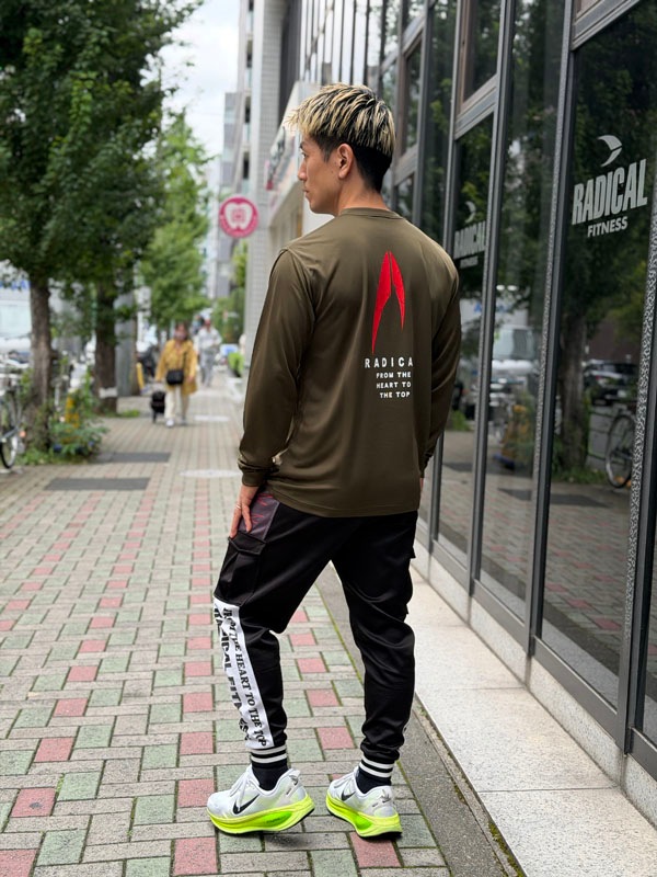 3RADICAL ドライ ロングスリーブTシャツ<オリーブ>