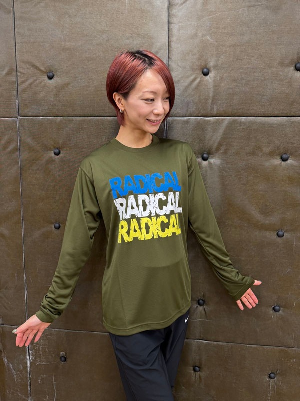 3RADICAL ドライ ロングスリーブTシャツ<オリーブ>