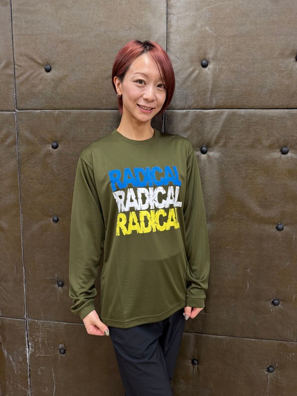 3RADICAL ドライ ロングスリーブTシャツ<オリーブ>