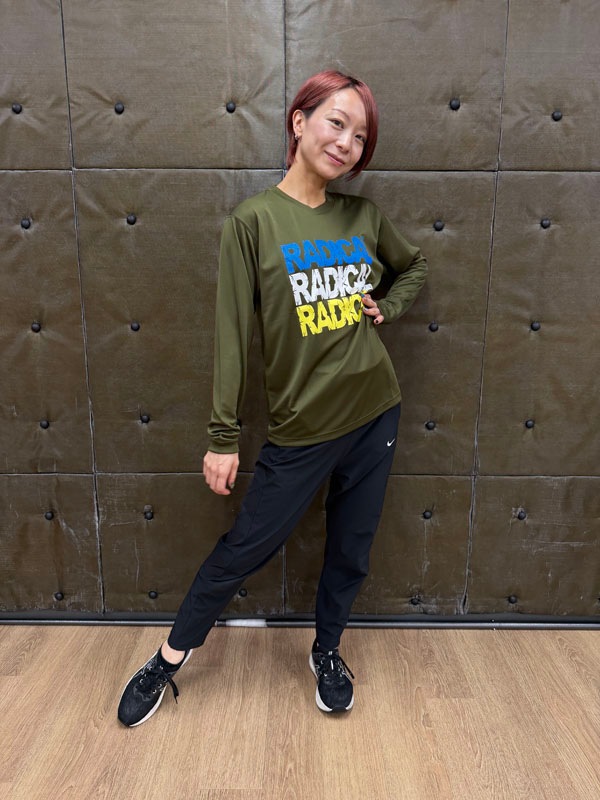 3RADICAL ドライ ロングスリーブTシャツ<オリーブ>