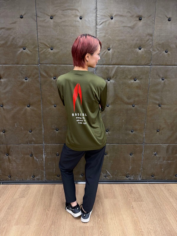 3RADICAL ドライ ロングスリーブTシャツ<オリーブ>