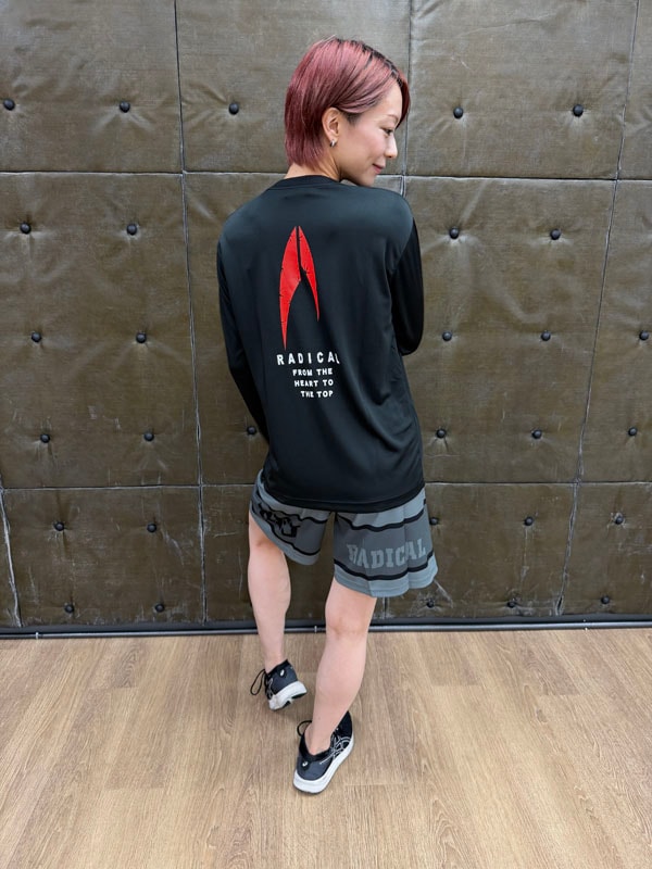 3RADICAL ドライ ロングスリーブTシャツ<ブラック>