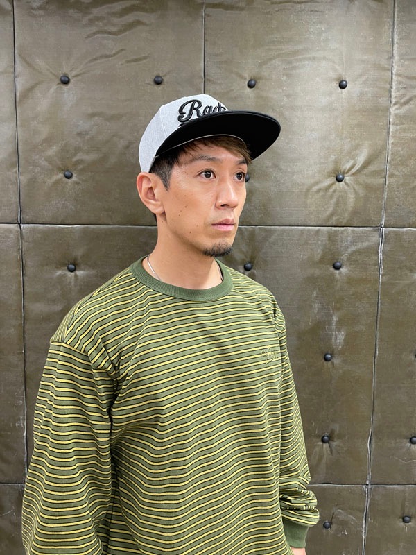 フラットキャップ＜グレー×ブラック＞