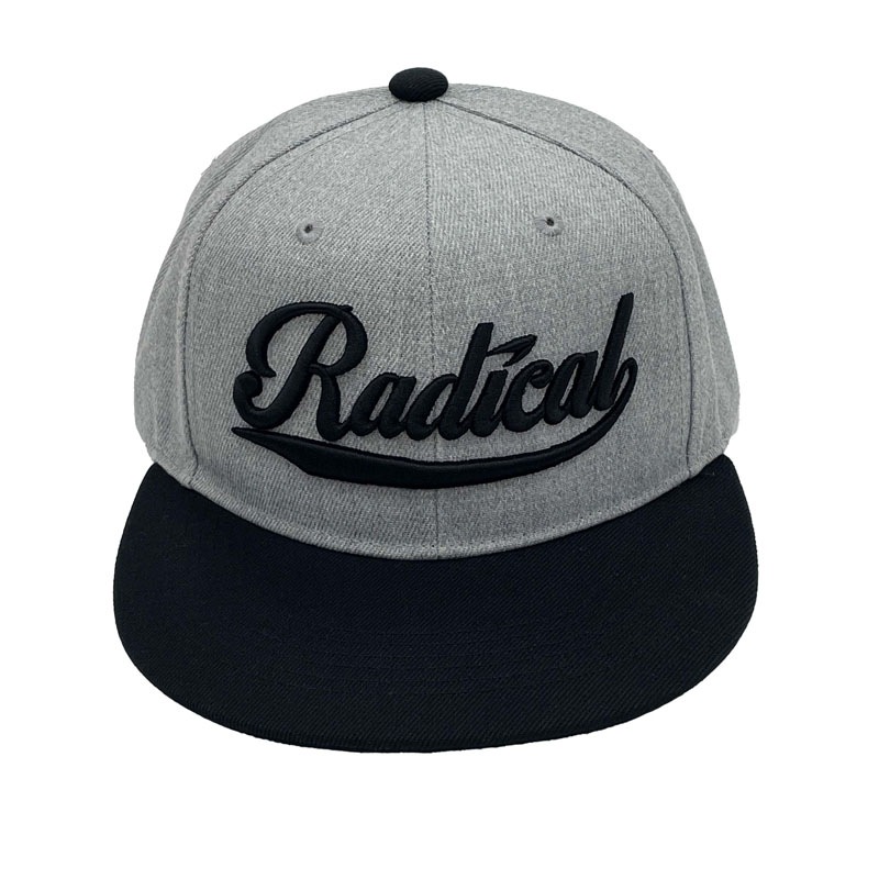 フラットキャップ＜グレー×ブラック＞