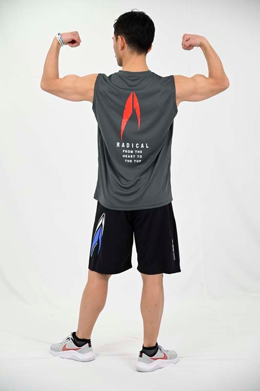 ベーシックハーフパンツ<ブラック×ブルー>