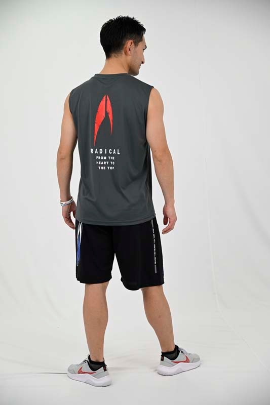 ベーシックハーフパンツ<ブラック×ブルー>