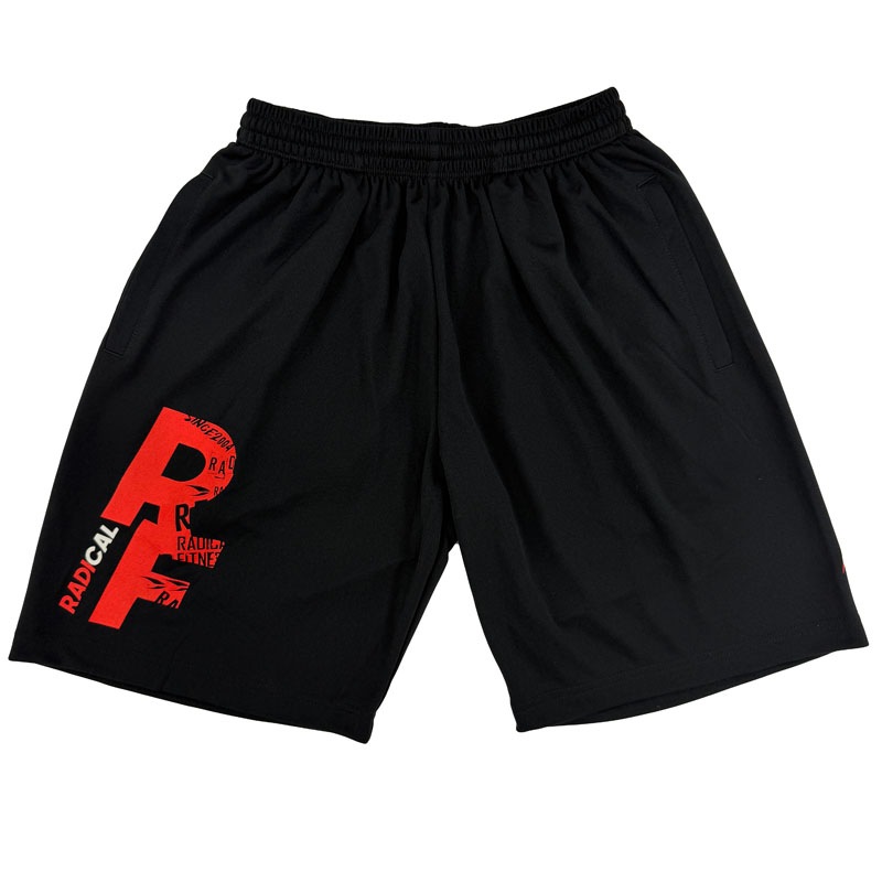 ベーシックハーフパンツ＜ブラック×レッド＞