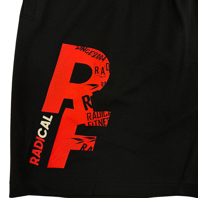 ベーシックハーフパンツ＜ブラック×レッド＞