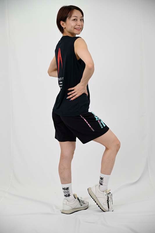 ベーシックハーフパンツ<ブラック×ミント>