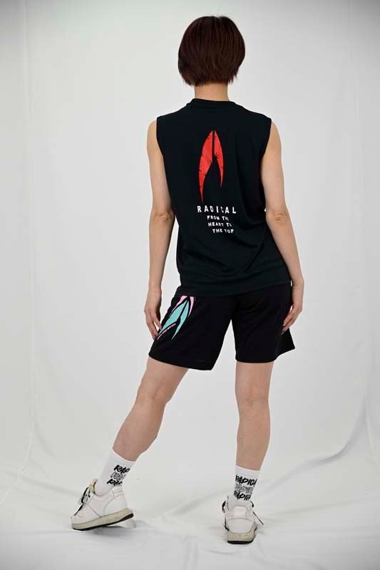 ベーシックハーフパンツ<ブラック×ミント>