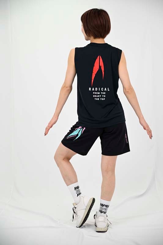 ベーシックハーフパンツ<ブラック×ミント>