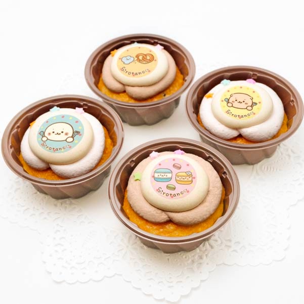 バースデープリカップケーキ22 食べ物デザイン 特典缶バッジ付き しろたん ファンシーキャラクター しろたん バースデーキャラクター商品 22商品 Priroll