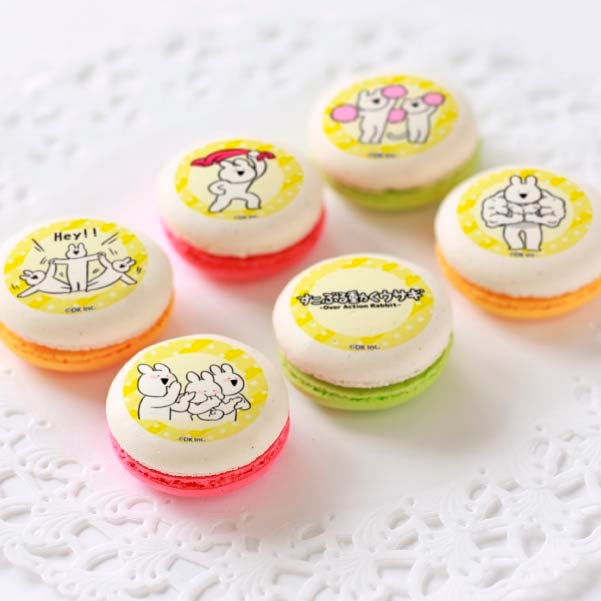 プリマカロン6個セット（ウサギとネコ（応援））【特典缶バッジ付き