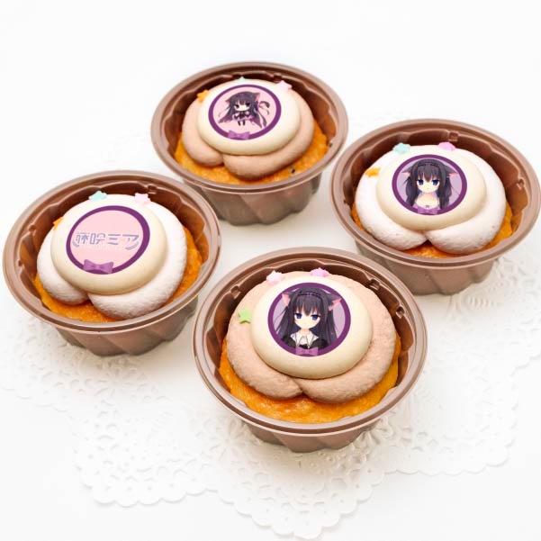 プリカップケーキ 特典缶バッジ付き 藤咲ミア ストリーマー Vtuber等 藤咲ミア 定番柄 Priroll