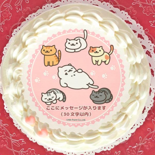 メッセージ入り】プリケーキ（まんぞくさん＆ちゃとらさん＆しろねこ