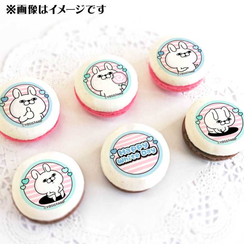 ホワイトデープリマカロン6個セット2025（うさぎさん）【特典缶バッジ