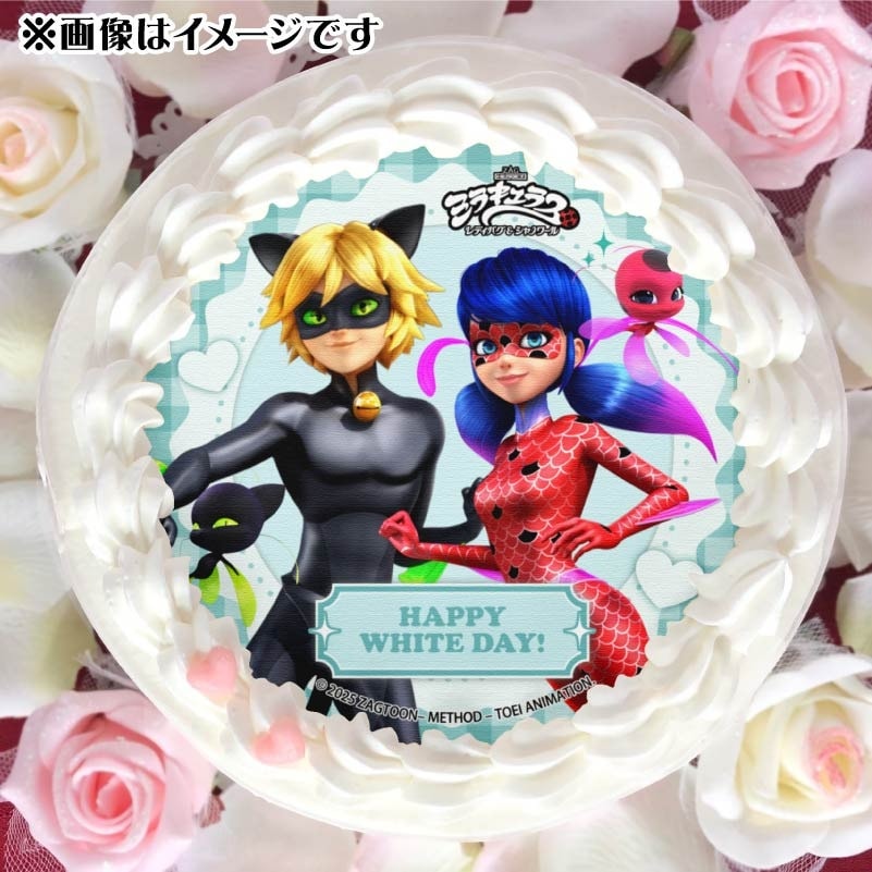 ミラキュラス レディバグ＆シャノワール 缶バッジ プリロール sweets バレンタインプリケーキ2025（レディバグ＆シャノワール