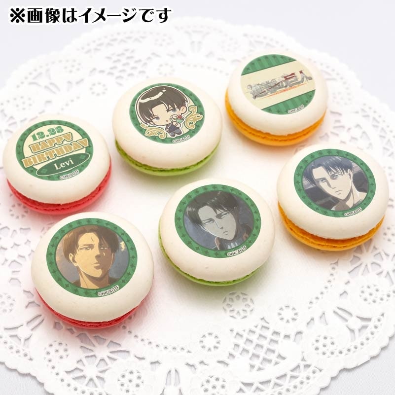 希少　進撃の巨人　プリロールケーキ特典　リヴァイ　ハート型　バースデー缶バッジ 希少 進撃の巨人 プリロールケーキ特典 リヴァイ ハート型