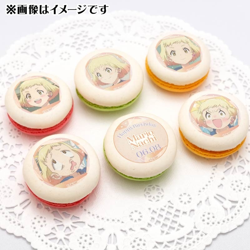 激レア　リゼロ　キラキラ　マカロン.イチゴver 缶バッジ バースデープリマカロン6個セット2019(芒野リンコ)【特典缶