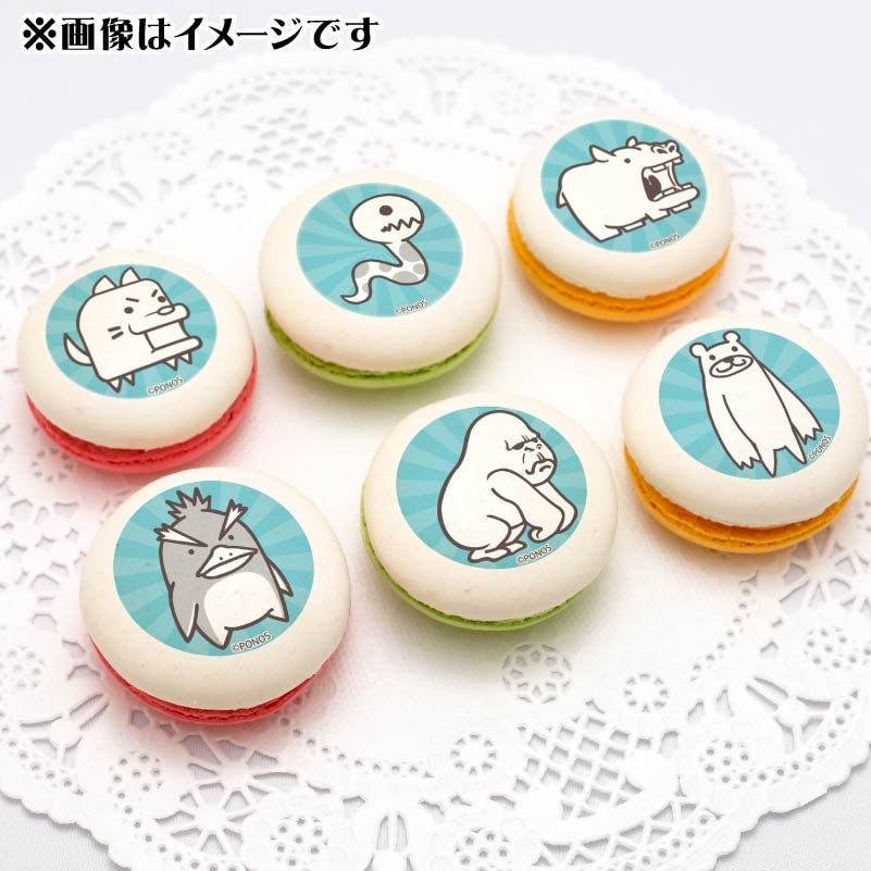 プリマカロン6個セット（わんこ&にょろ&カバちゃん&ジャッキー