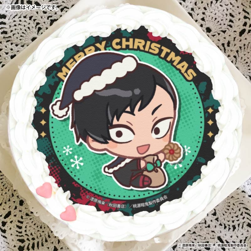 限定品】桃源暗鬼 プリロールケーキ クリスマス 缶バッジ 特典 無陀野
