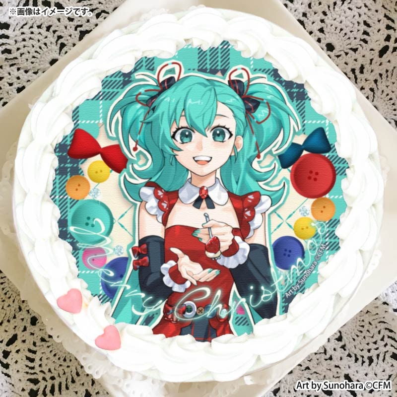 Xmasプリケーキ2025（初音ミクA柄）【特典缶バッジ付き】[ピアプロ