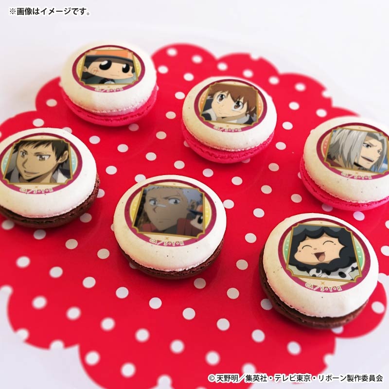 No.173 オーダーマスク　レインボー　ねこ　マカロン　おまとめ割 バレンタインプリマカロン6個セット2026（リボーン＆沢田綱吉＆獄寺